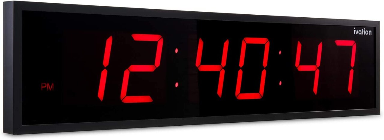 Ivation Huge 30 Inch Large Big Oversized Digital LED Wall Clock